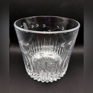 Vintage PRINCESS HOUSE Heritage Lead Crystal Ice Champagne Bucket Floral Etched